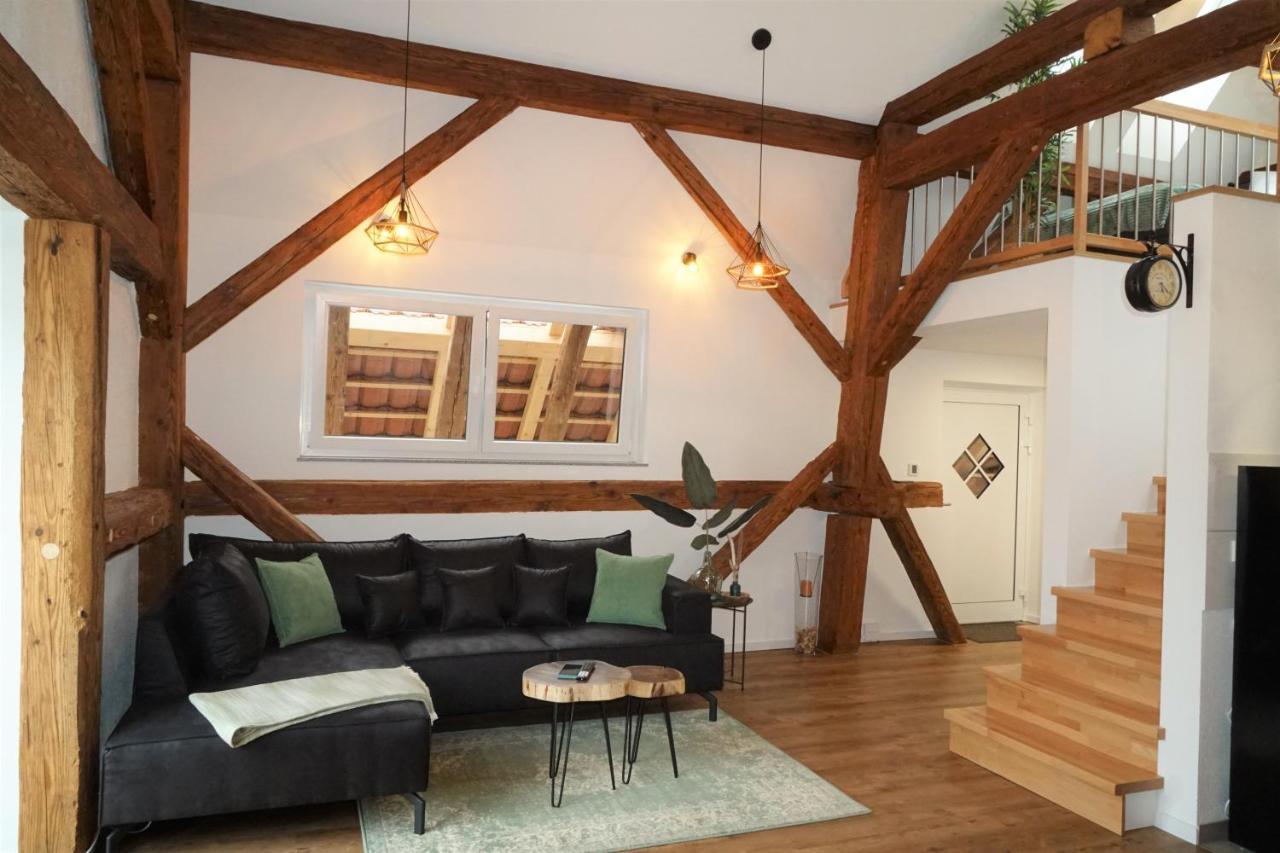 Galerie-Wohnung I Sanierter Pferdestall I Europapark I Boxspring I Nespresso Kippenheim Dış mekan fotoğraf